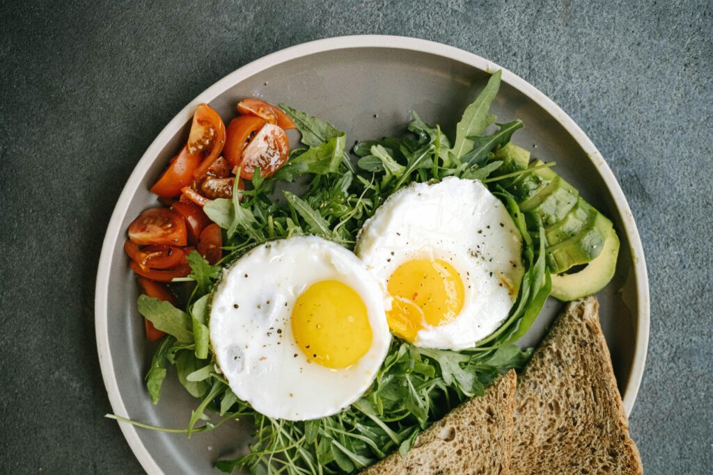 A healthy, colorful meal rich in vitamins and antioxidants that support children’s eye health.