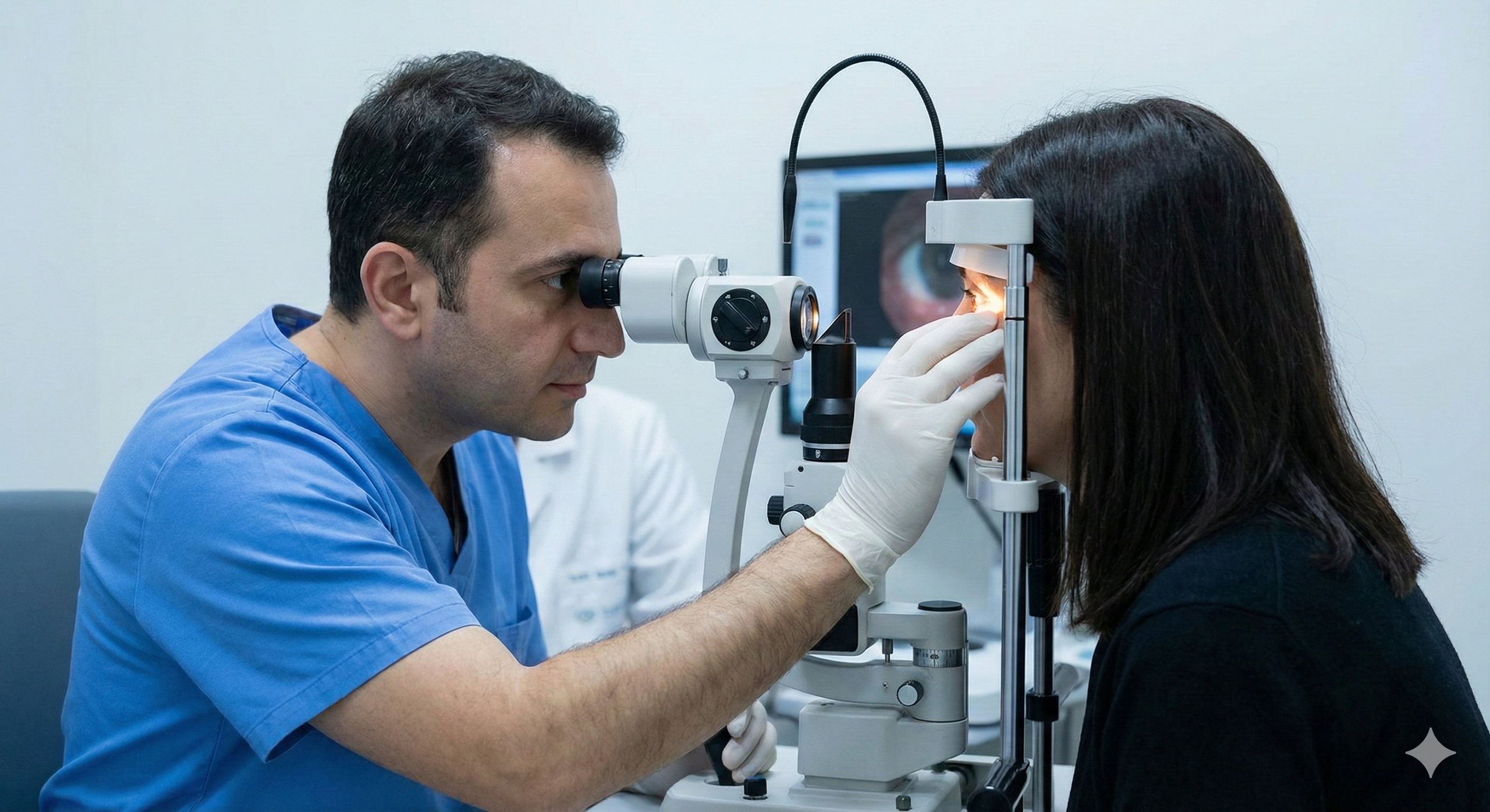 LipiFlow vs TearCare advanced MGD treatment shown in a clinical eye exam setting