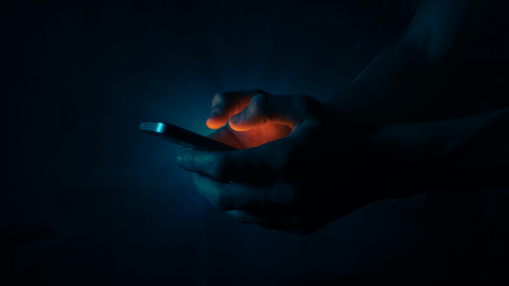 Blue light from phone screen disrupting sleep hormones and circadian rhythm