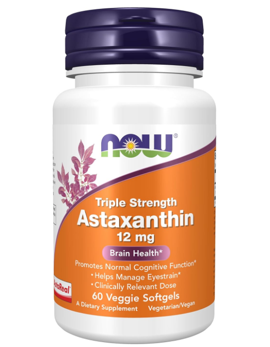 Omega-3 Curcumin Astaxanthin supplement bottle for anti-inflammatory vision health