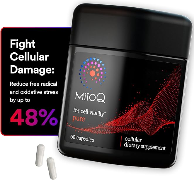 CoQ10 PQQ NAD+ supplement blend bottle for cellular anti-aging