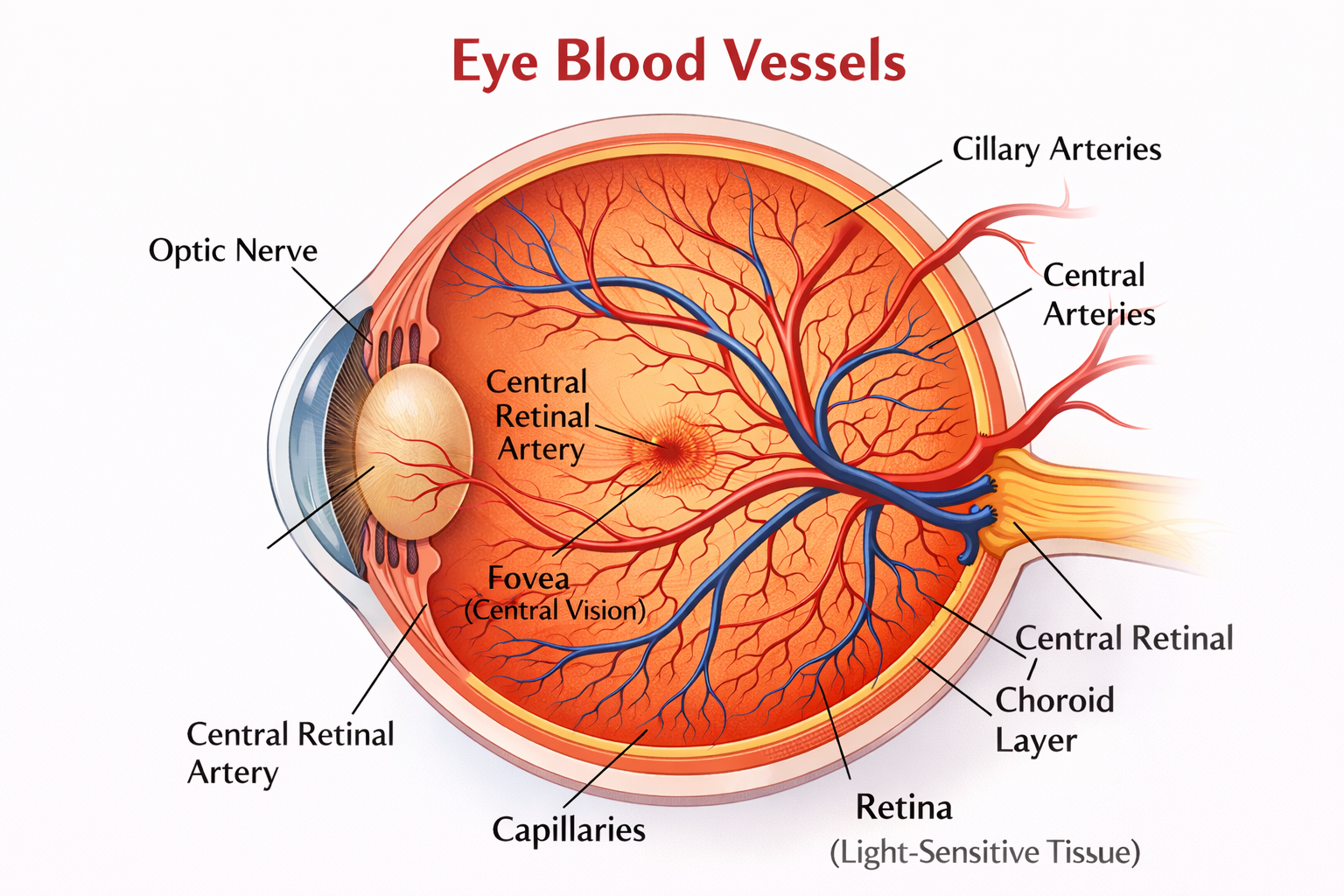 Poor blood circulation and eye health affecting retinal blood flow