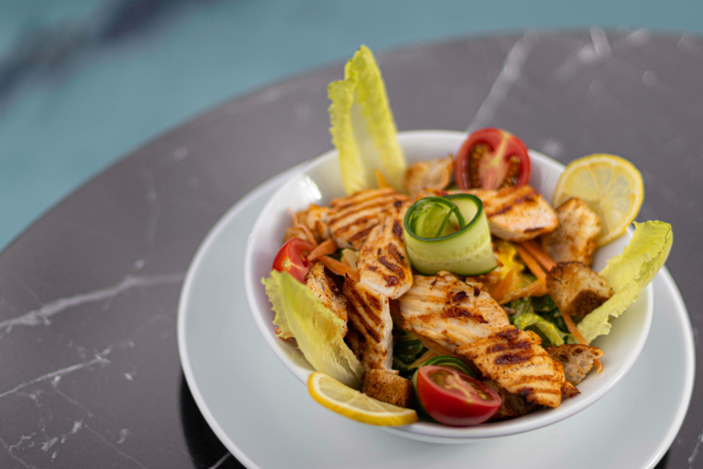 healthy balanced meal close up