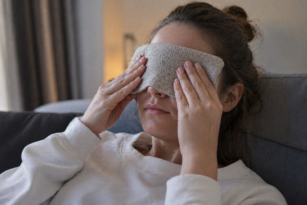 warm compress for eye pain relief