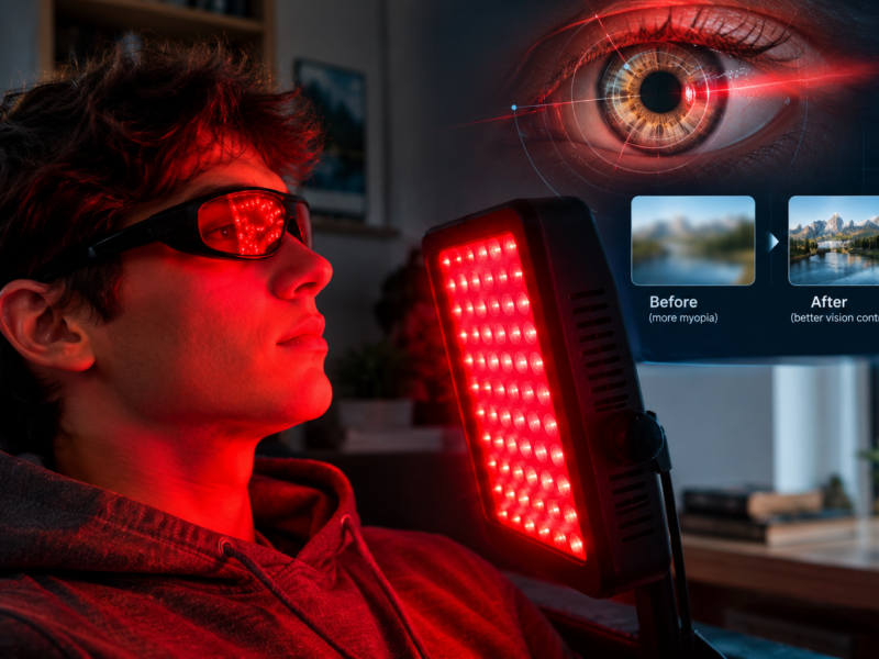 Biohacking myopia using red light therapy for nearsightedness control
