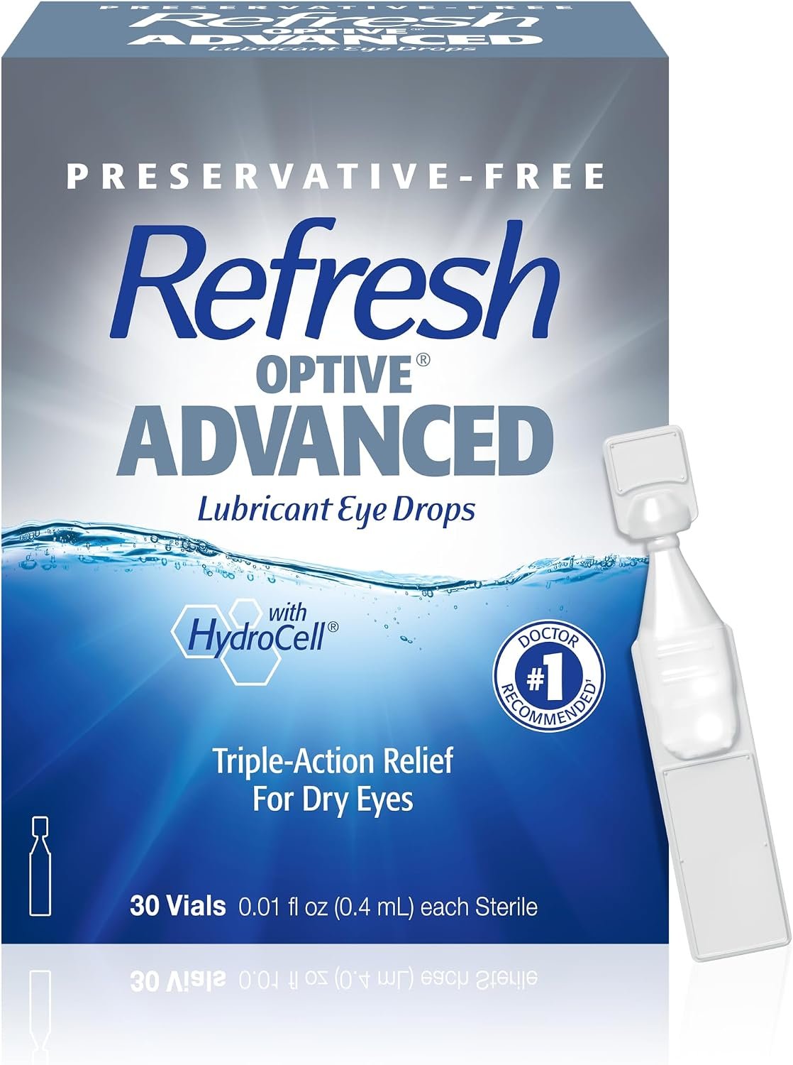 Refresh Optive Advanced Preservative-Free Lubricant Eye Drops