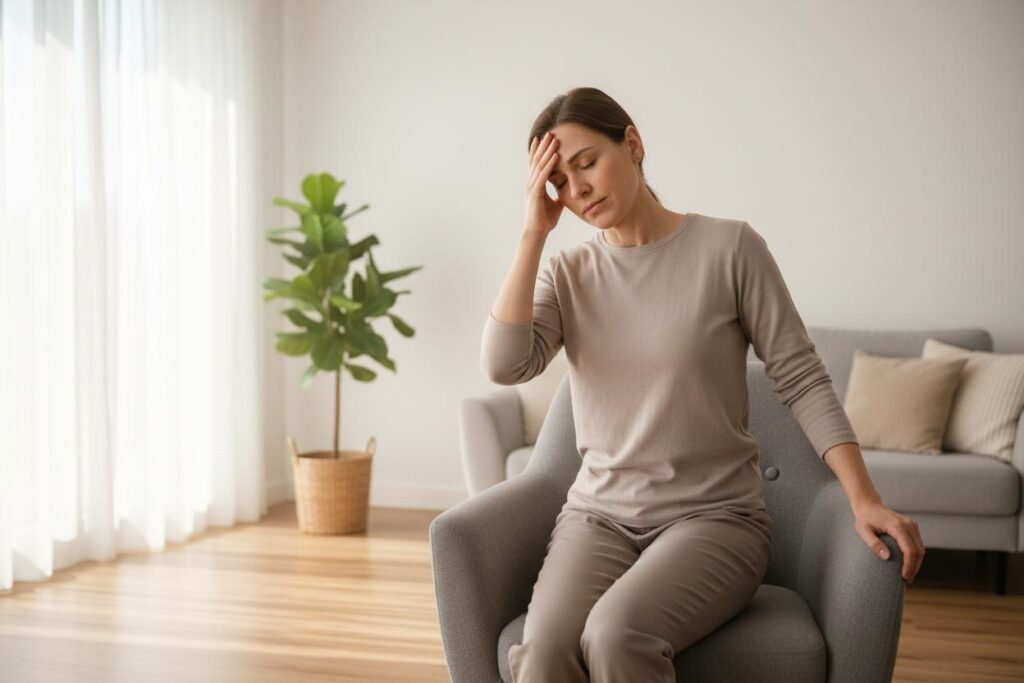 Dizziness and unstable vision associated with oscillopsia