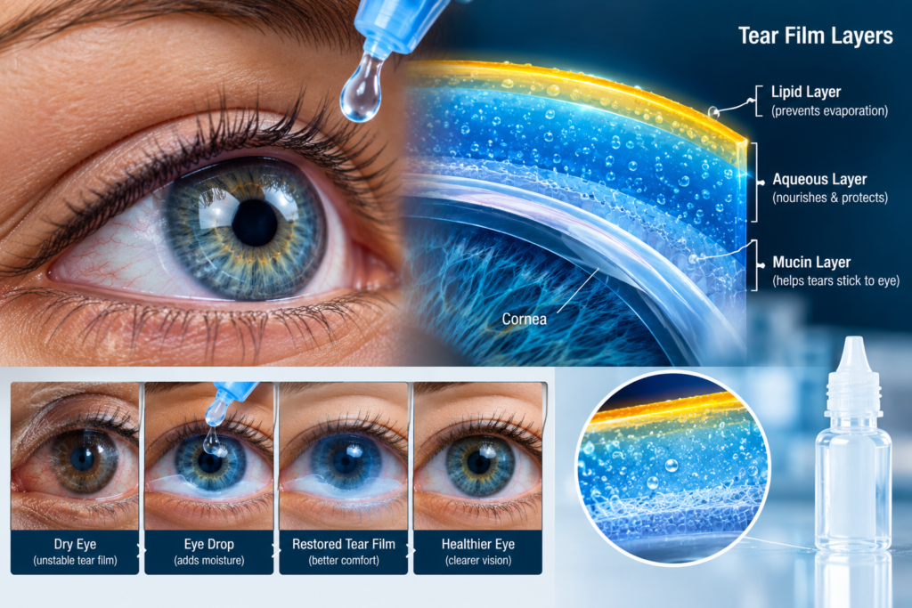 Severe lacrimal gland damage and corneal dry spots in Sjögren syndrome and rheumatoid arthritis